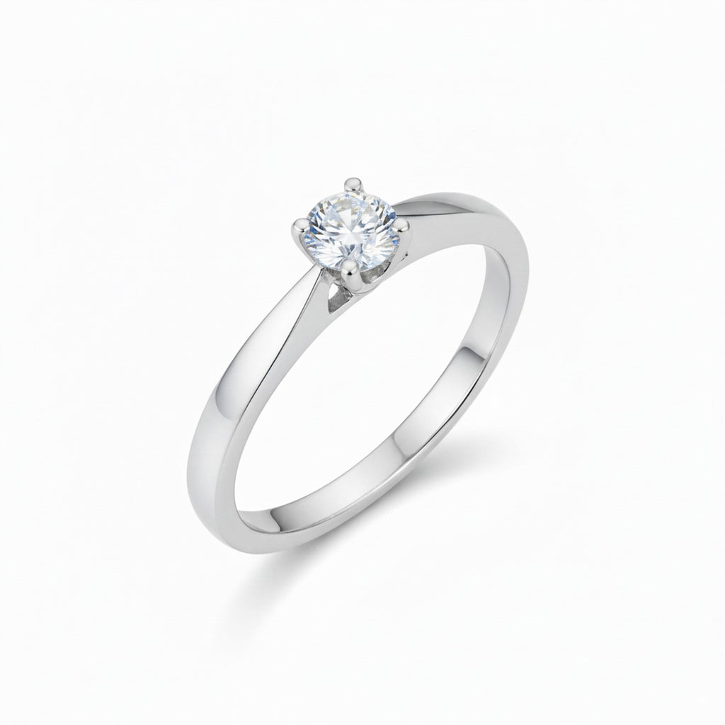 9ct White Gold & 0.47ct Diamond Solitaire Ring PN-R7370A