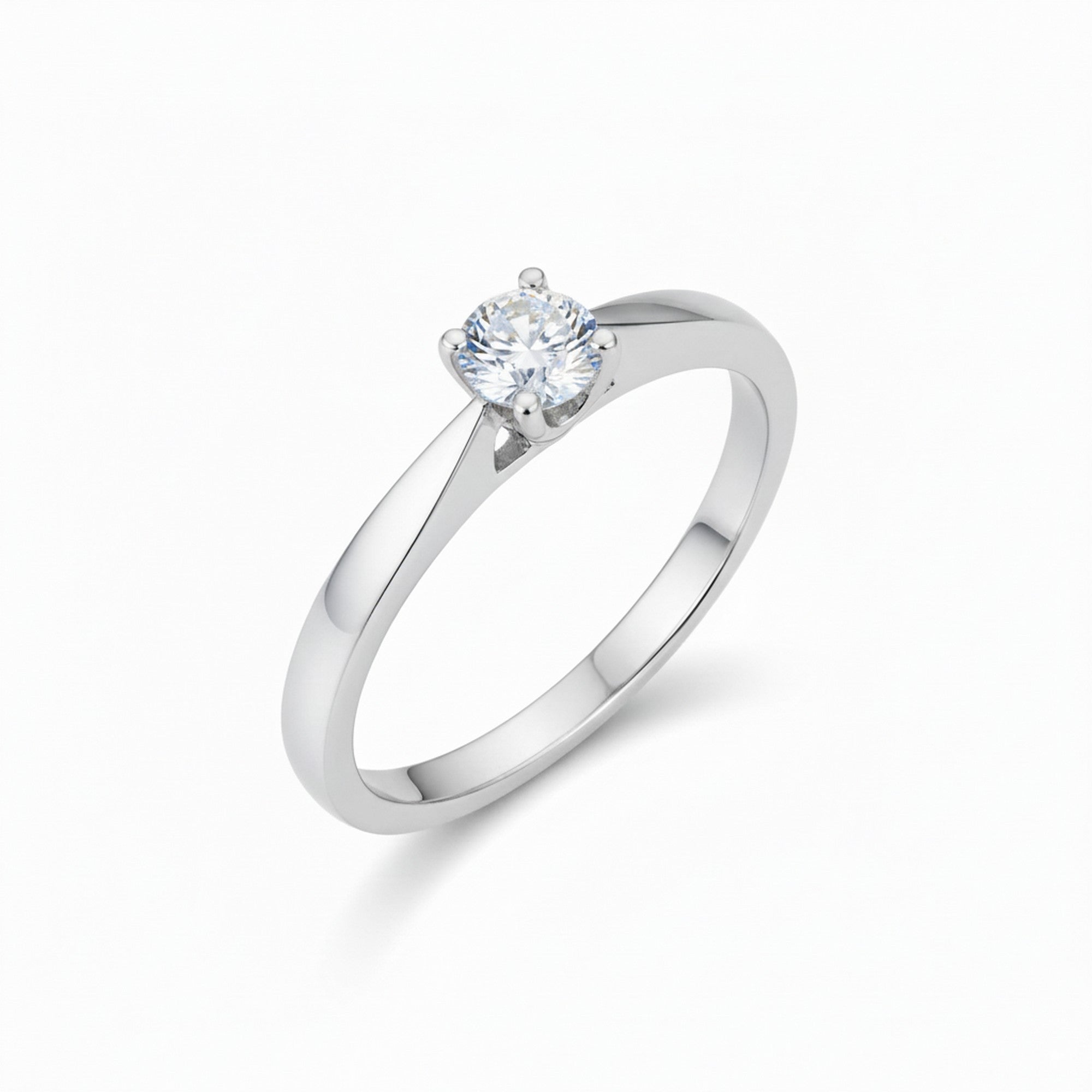 9ct White Gold & 0.47ct Diamond Solitaire Ring PN-R7370A