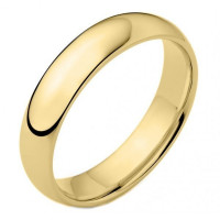18ct Yellow Gold 6mm Classic D-Shape Wedding Band 2A1/6 Size V SPECIAL OFFER