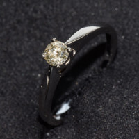 9ct White Gold & 0.47ct Diamond Solitaire Ring PN-R7370A