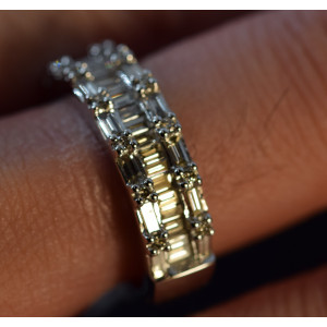 9ct White Gold Baguette Diamond Ring RB61749