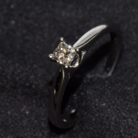 9ct White Gold & 0.25ct Diamond Solitaire Ring PN-RP7339