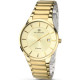 Mens Stainless Steel Gold Coloured Classic Accurist Watch 7008