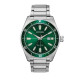 Gents Eco Drive Sports Green Dial Stainless Steel Bracelet Watch AW1598-70X