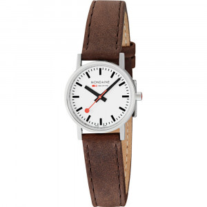 Mondaine Classic 30mm Brown Leather Strap Watch A658.30323.11SBG 