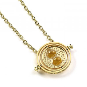 Harry Potter Gold Plated 30mm Spinning Time Turner Necklace- WN0097
