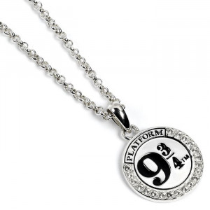 Official Harry Potter Sterling Silver Platform 9 3/4 Necklace Embellished with Swarovski® Crystals  HPSN011