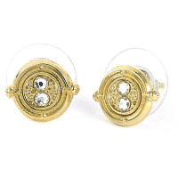 Official Harry Potter Time Turner Gold Plated Stud Earrings WES0100