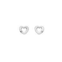 HOT DIAMONDS Silver Diamond Amulet Heart Earrings DE616