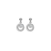 Silver Hot Diamonds Orbit Drop Earrings DE744