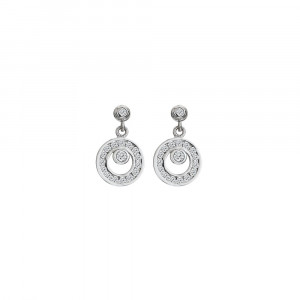Silver Hot Diamonds Orbit Drop Earrings DE744