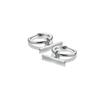 HOT DIAMONDS Silver Linked T-Bar Earrings DE734