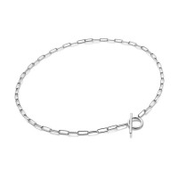 HOT DIAMONDS Silver Linked T-Bar Necklace DN170
