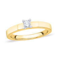 18ct Gold Single Stone (0.13pts) Claw Set Diamond Enagement Ring  GL4809