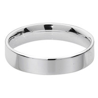 Silver Flat Court Wedding Ring G7725