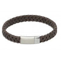 Unique For Men MoroLeather Bracelet with Steel Clasp B496MO