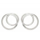 Silver Rope Circle Stud Earrings UN-ME-793