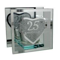 The Juliana Collection 25th Silver Wedding Anniversary Tea Light Holder WG56025