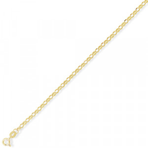 9ct Yellow Gold Diamond-Cut Oval Belcher Bracelet CN228-07
