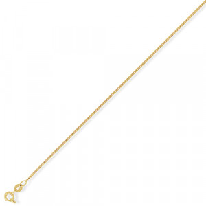 9ct Yellow Gold 16" Diamond Cut Tightly-Linked Classic Curb Chain SB-CN025B-16