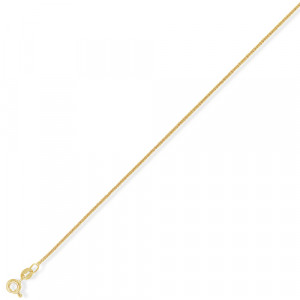 9ct Yellow Gold 18'' Diamond Cut Tightly-Linked Classic Curb Chain SB-CN025A-18