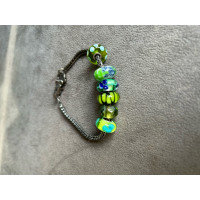 Troll Bracelet & 6 Green Coloured Beads