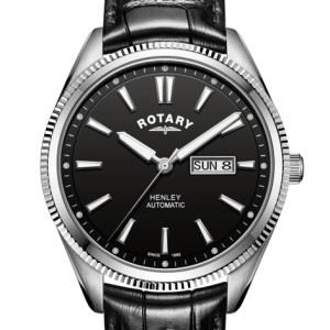Rotary Gents Strap White Serrated Bezel Henley GS05380/04