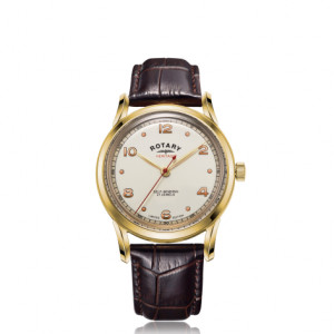Rotary Ultra Slim Gold Plated Quartz Watch GB08303/01