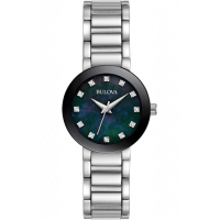 Bulova Ladies Quartz Diamonds Stainless Steel Watch 96P172