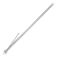 Silver Double Link Charm Bracelet