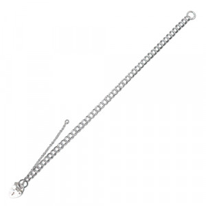 Silver Double Link Charm Bracelet
